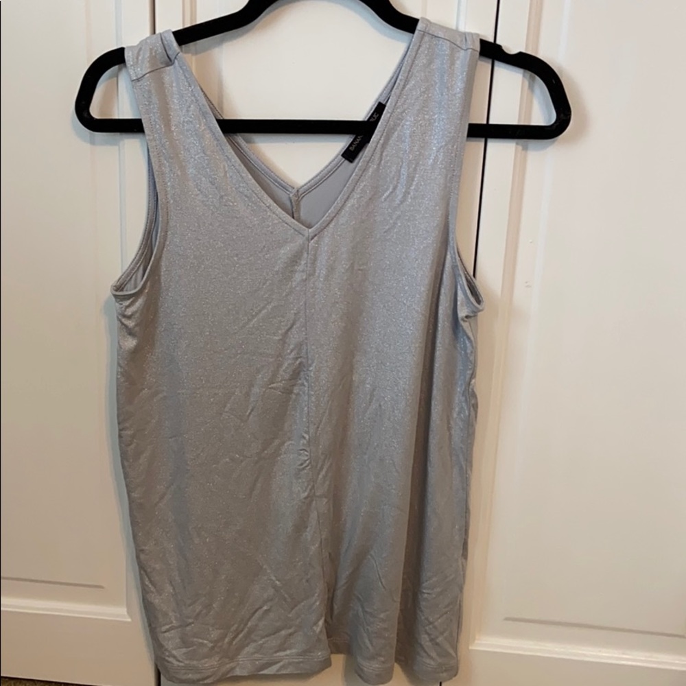 Banana Republic Grey Shiny Tank